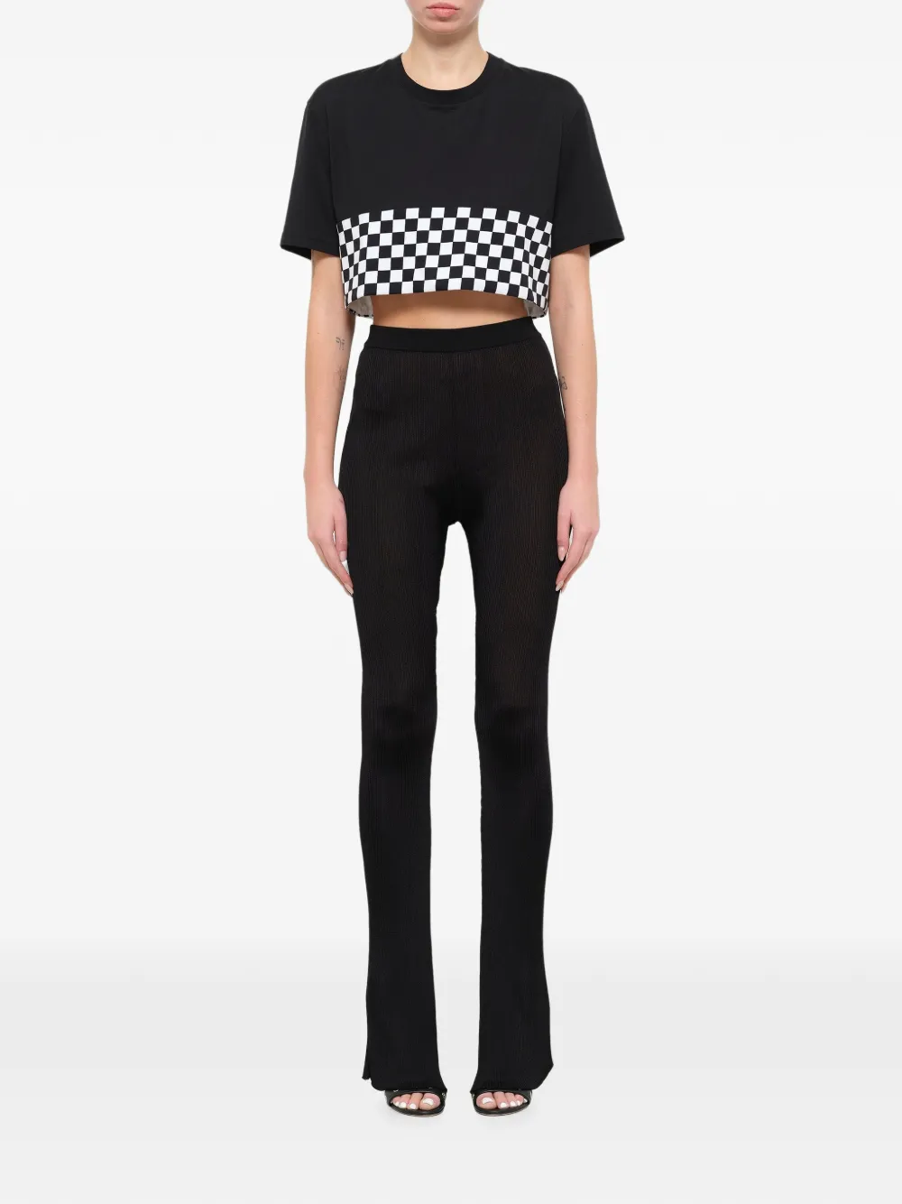 Givenchy Podium Cb cropped T-shirt Zwart