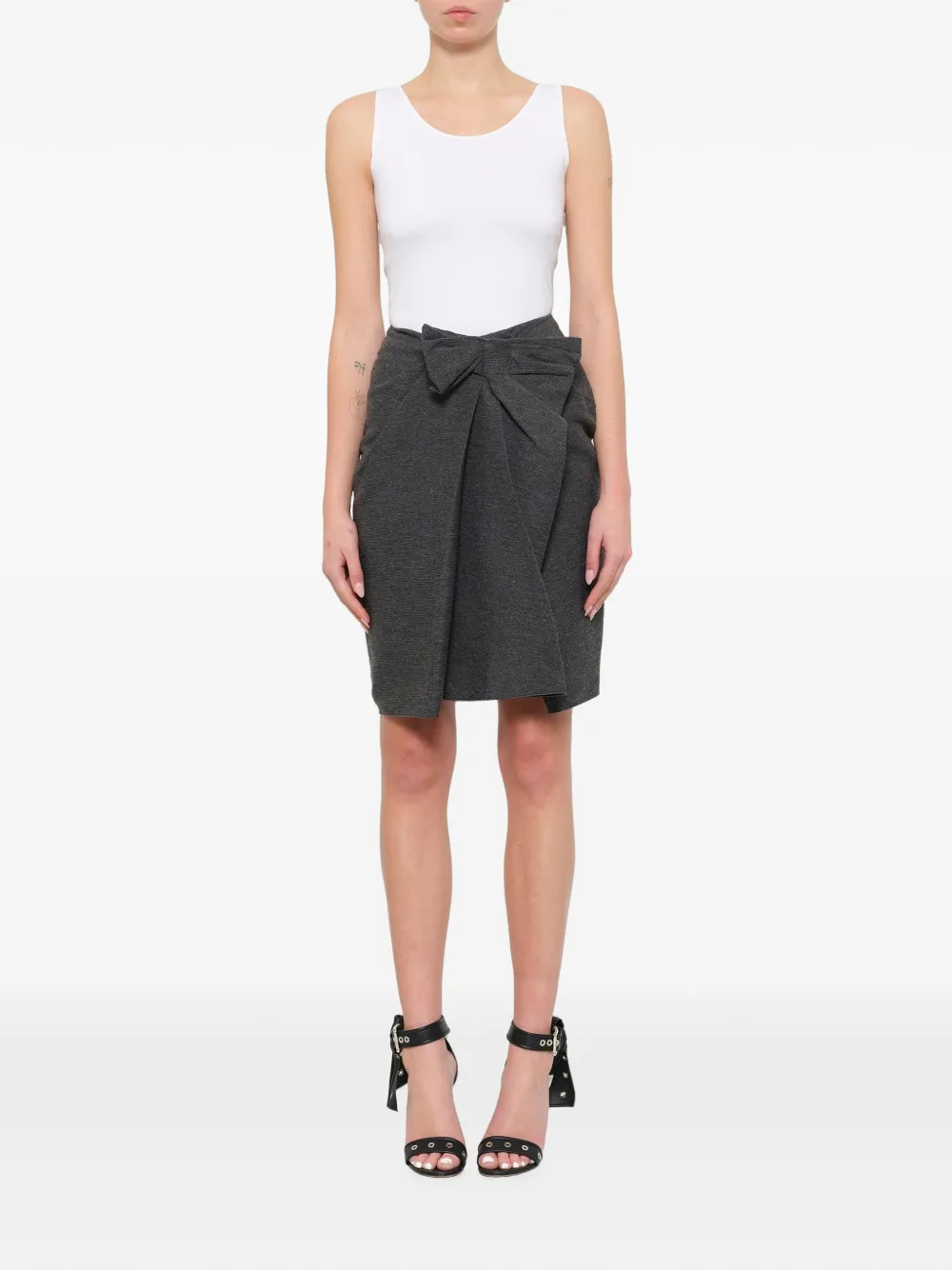Lanvin Shirt met strikdetail Grijs