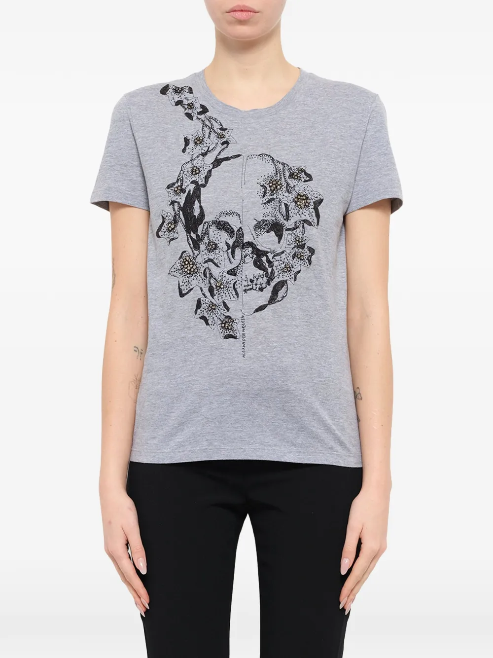 Alexander McQueen Ivy Jet short-sleeve T-shirt - Grau