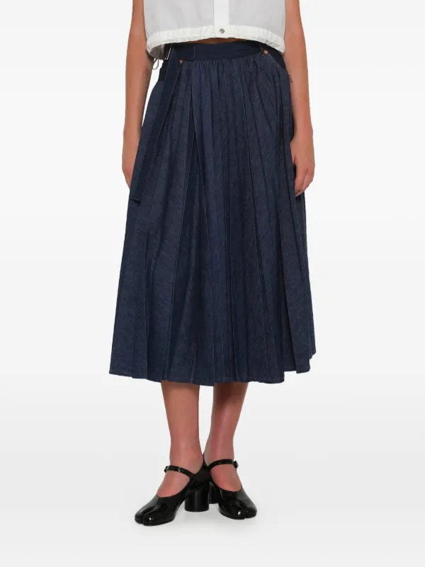 Sacai デニムスカート | ブルー | FARFETCH JP