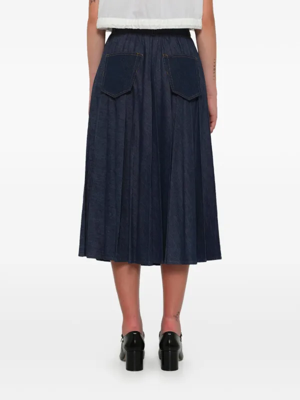 Sacai デニムスカート | ブルー | FARFETCH JP