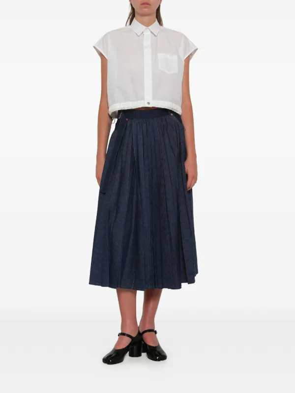 Sacai デニムスカート | ブルー | FARFETCH JP