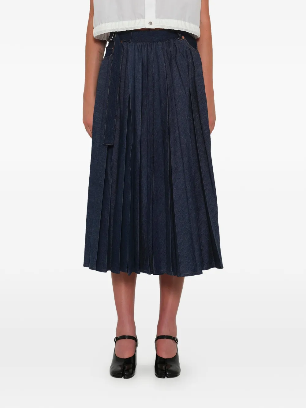 Sacai デニムスカート | ブルー | FARFETCH JP