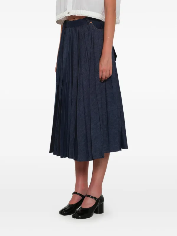 Sacai デニムスカート | ブルー | FARFETCH JP