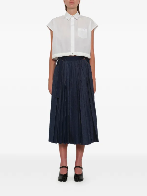 Sacai デニムスカート | ブルー | FARFETCH JP