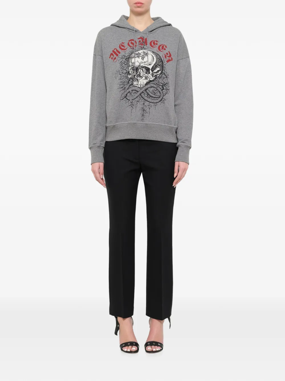Alexander McQueen Jungle Skull hoodie Grijs