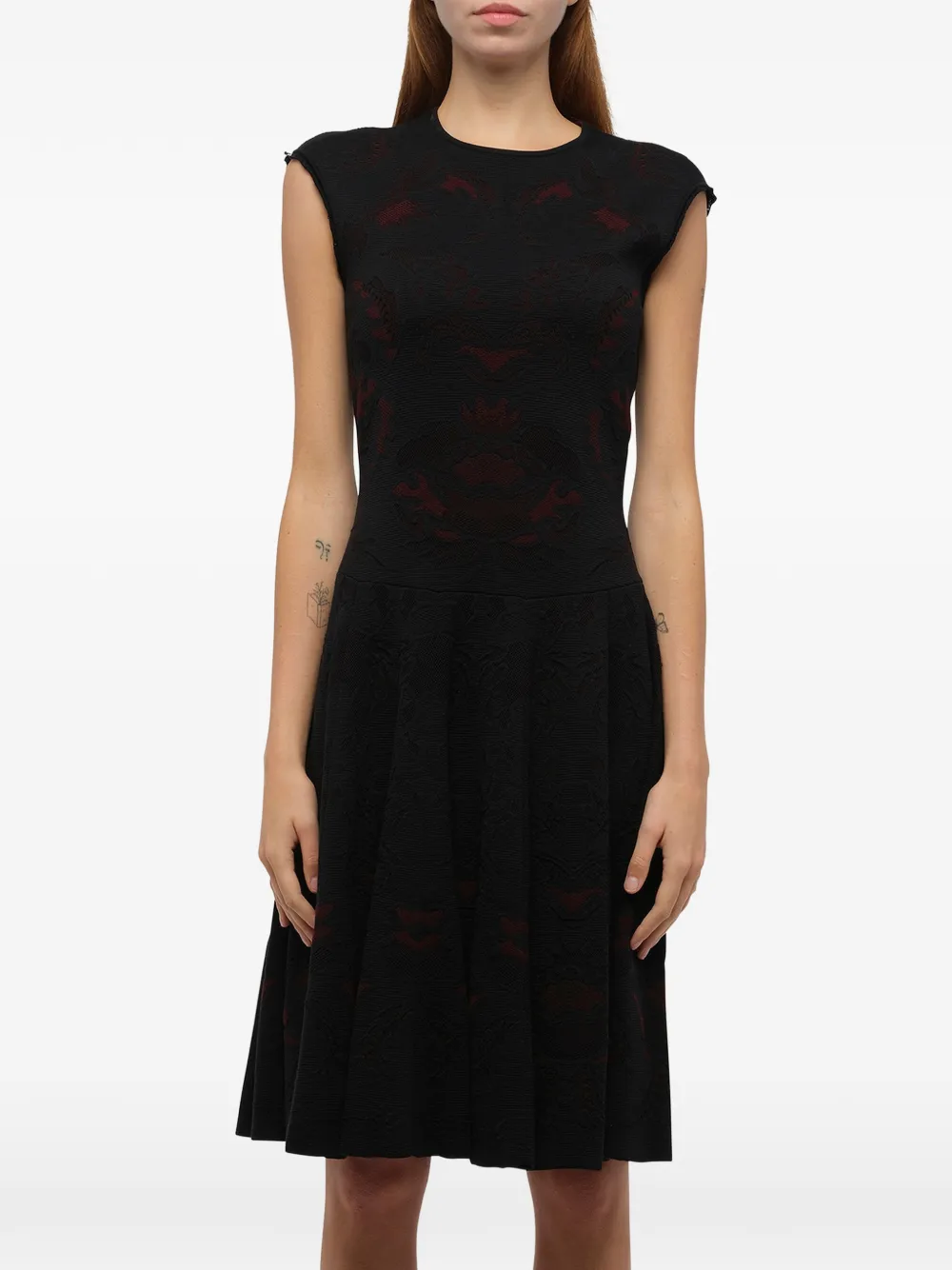 Alexander McQueen lace mini dress - Schwarz