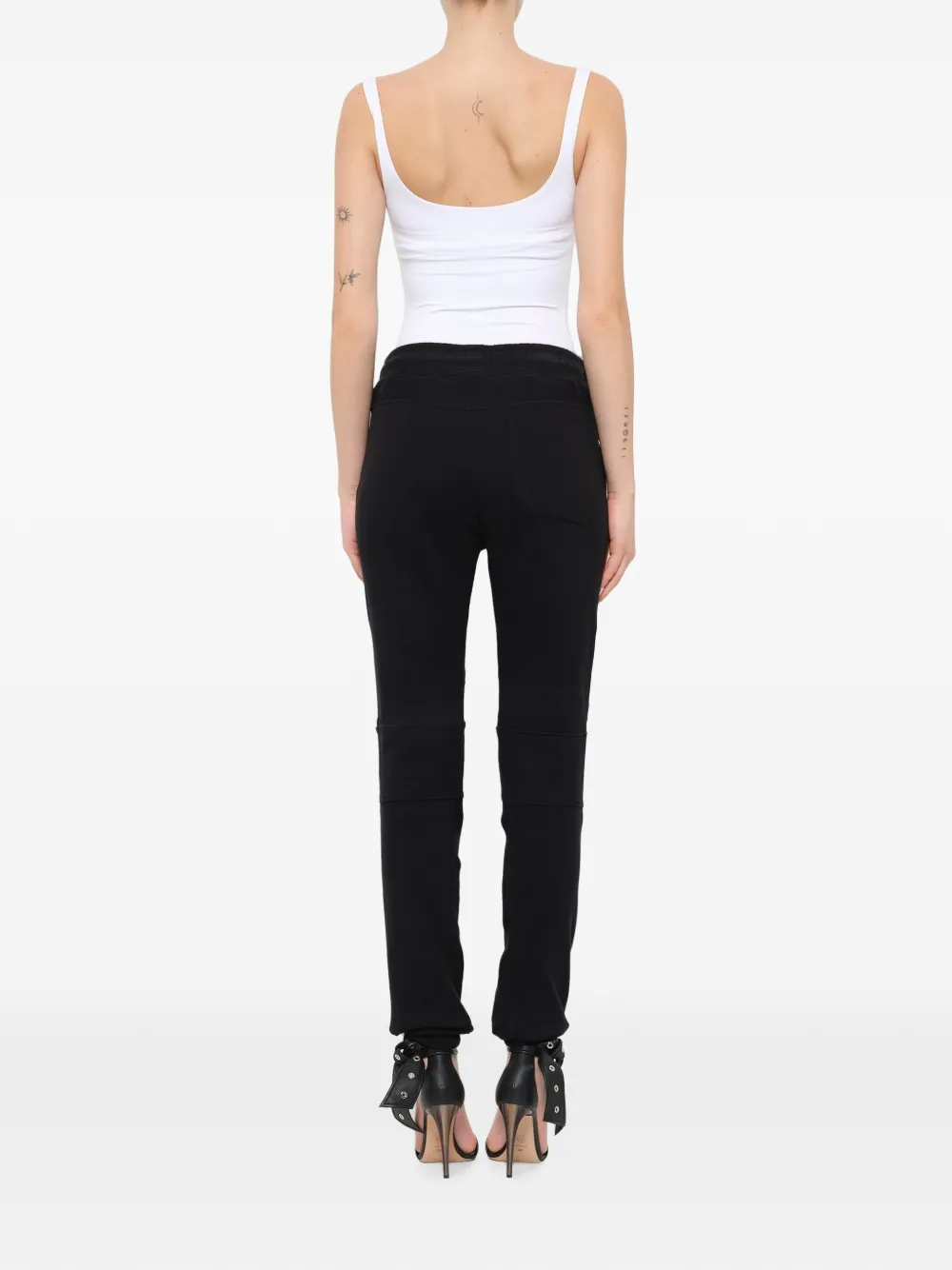 Balmain Piping Track Pants in Black, view 3