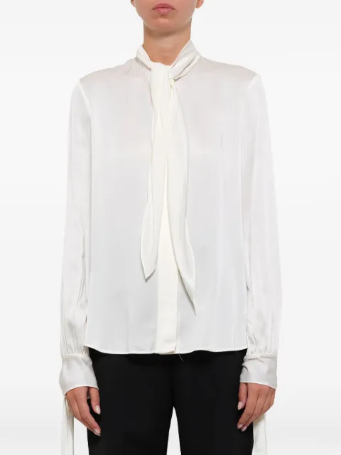 Alexander McQueen tie-neck satin shirt