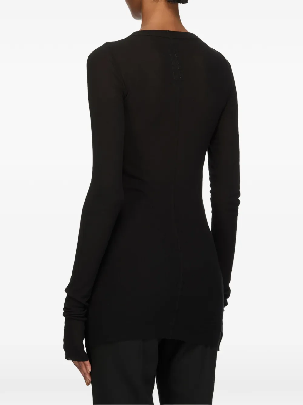 Rick Owens T-shirt met lange mouwen Zwart