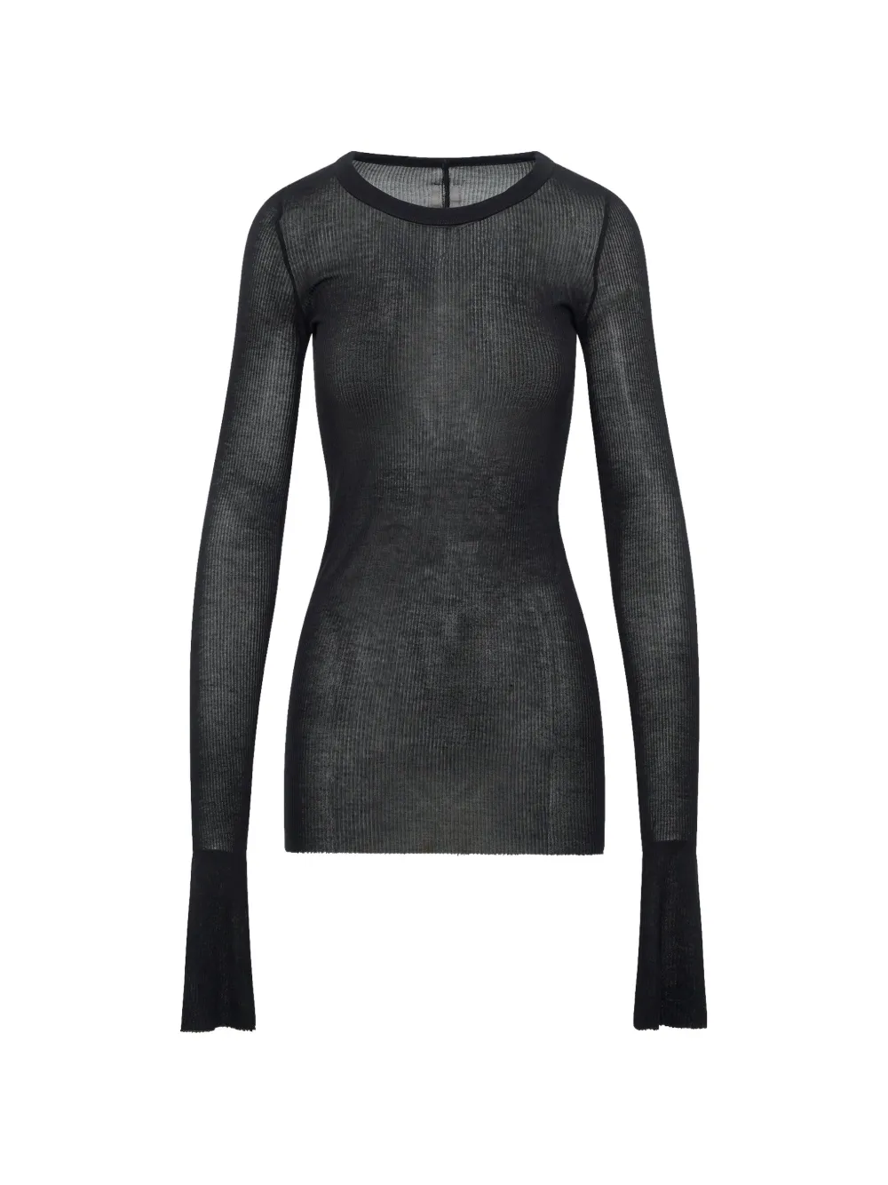 Rick Owens ribbed long-sleeve T-shirt - Nero