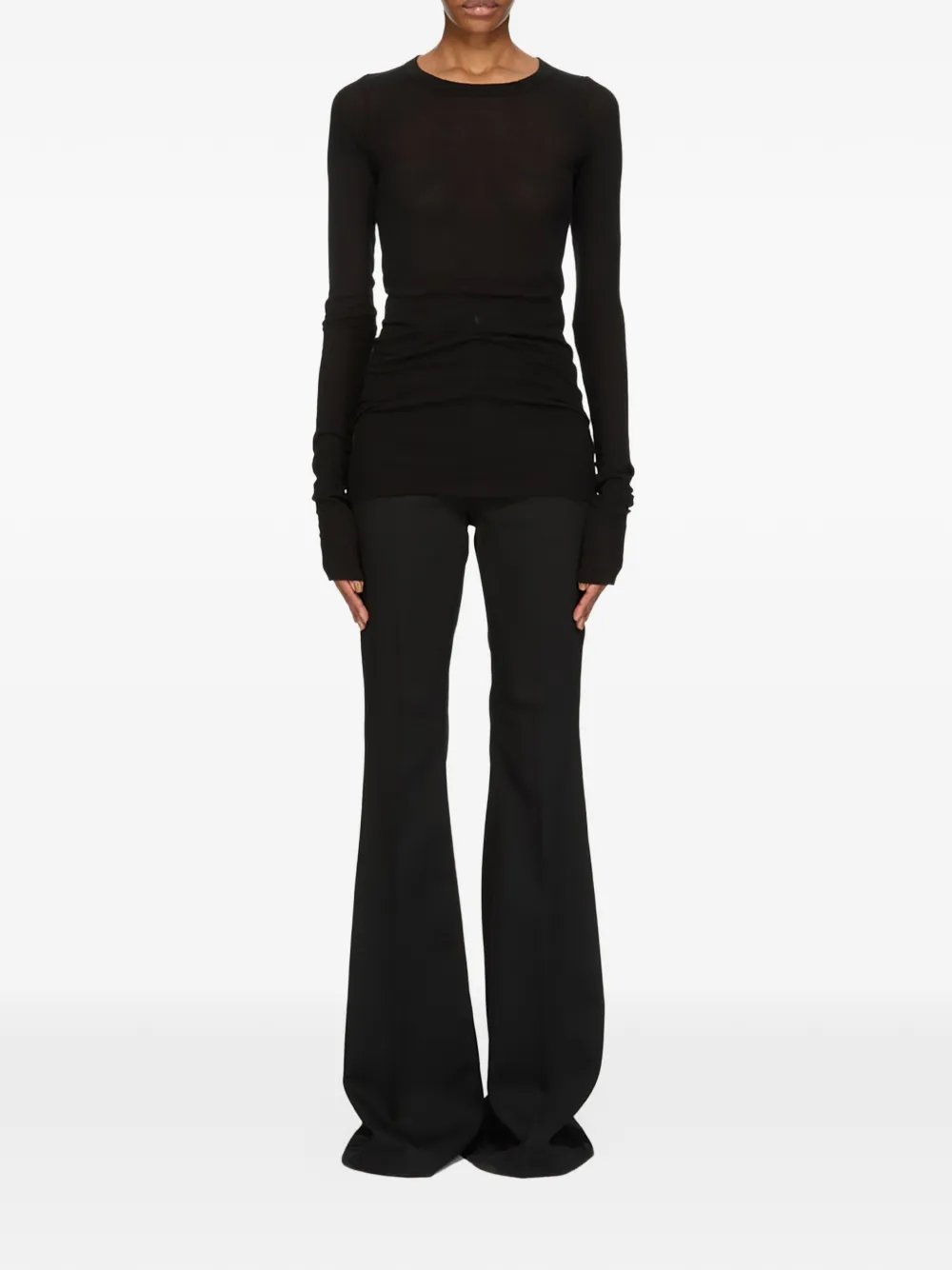 Rick Owens T-shirt met lange mouwen Zwart
