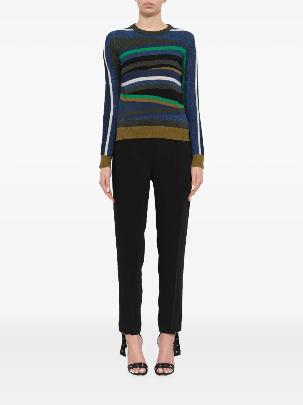Kenzo striped crew-neck sweater Blauw