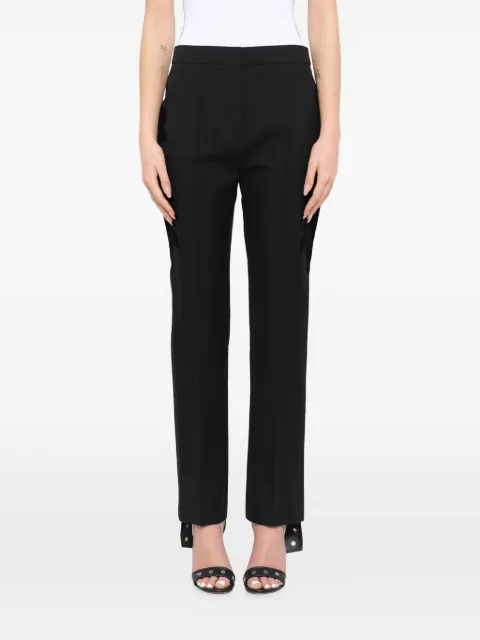 Givenchy pantalones Podium con aplique de terciopelo y bolsillo