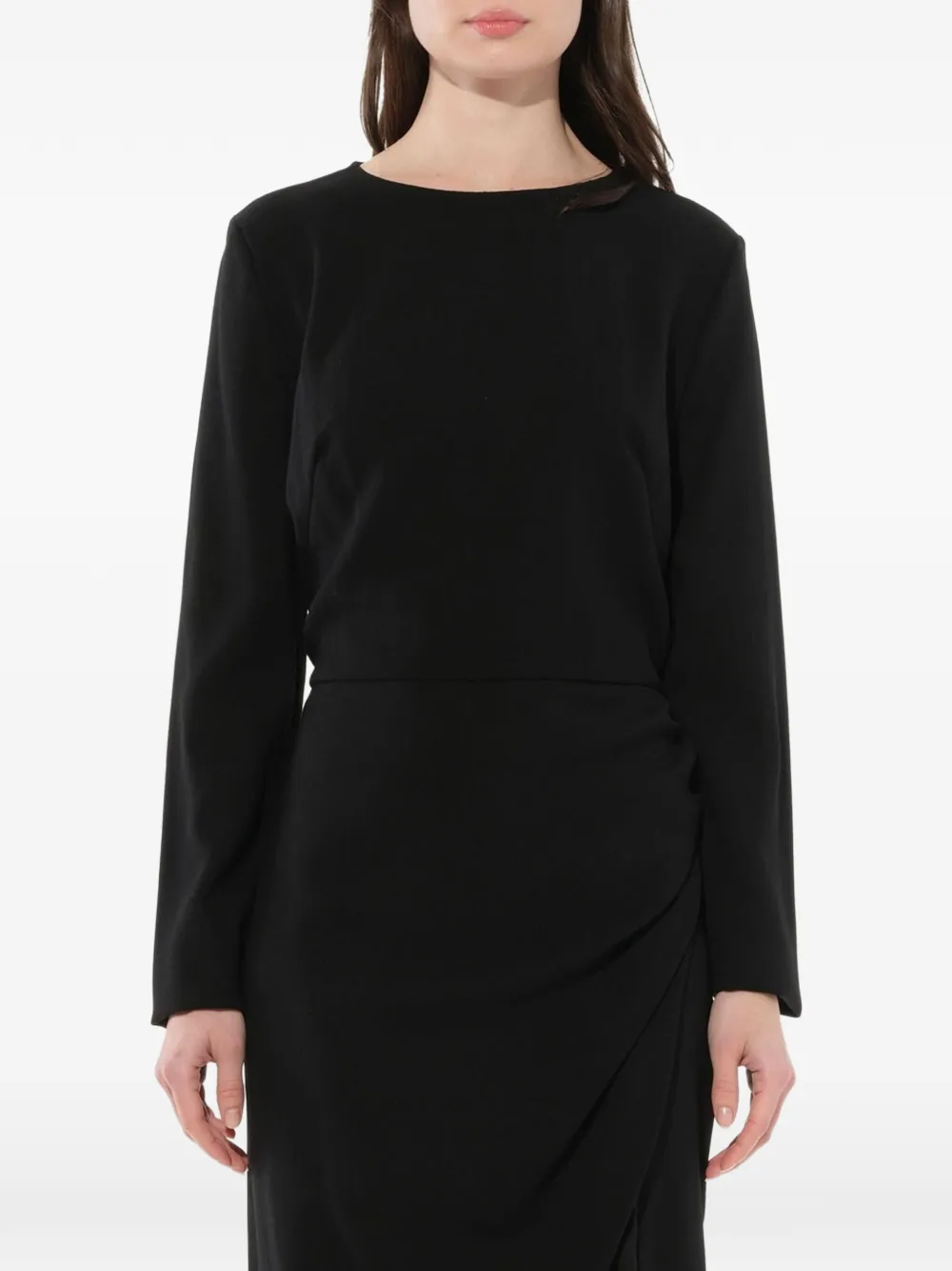 Givenchy long-sleeve draped dress - Schwarz