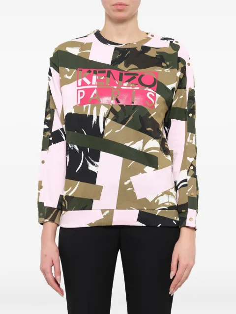 Kenzo camouflage-print logo-print sweatshirt