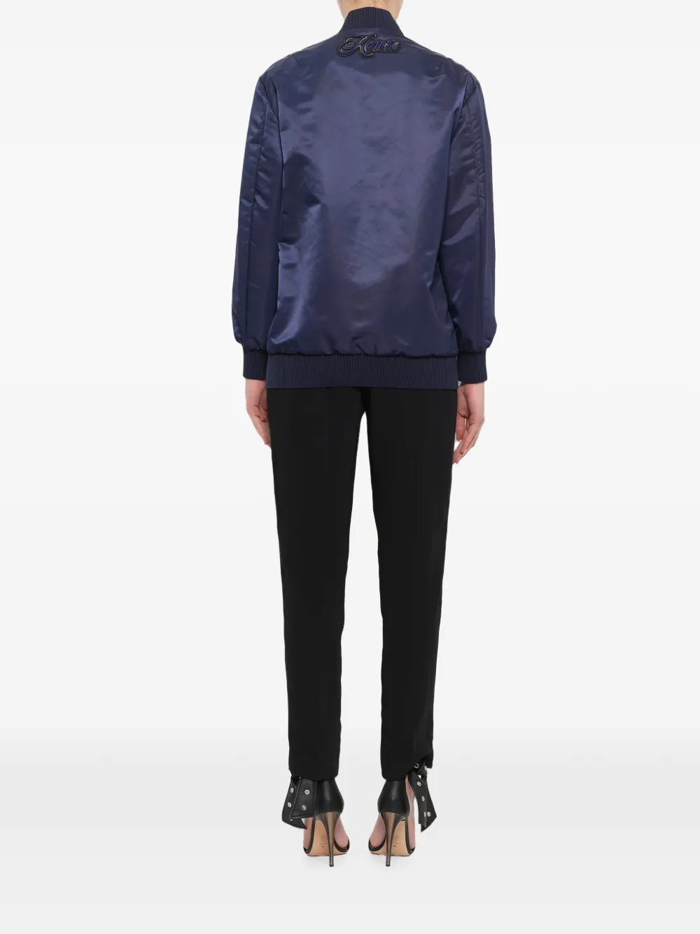 Kenzo multi-pocket bomber jacket Blauw
