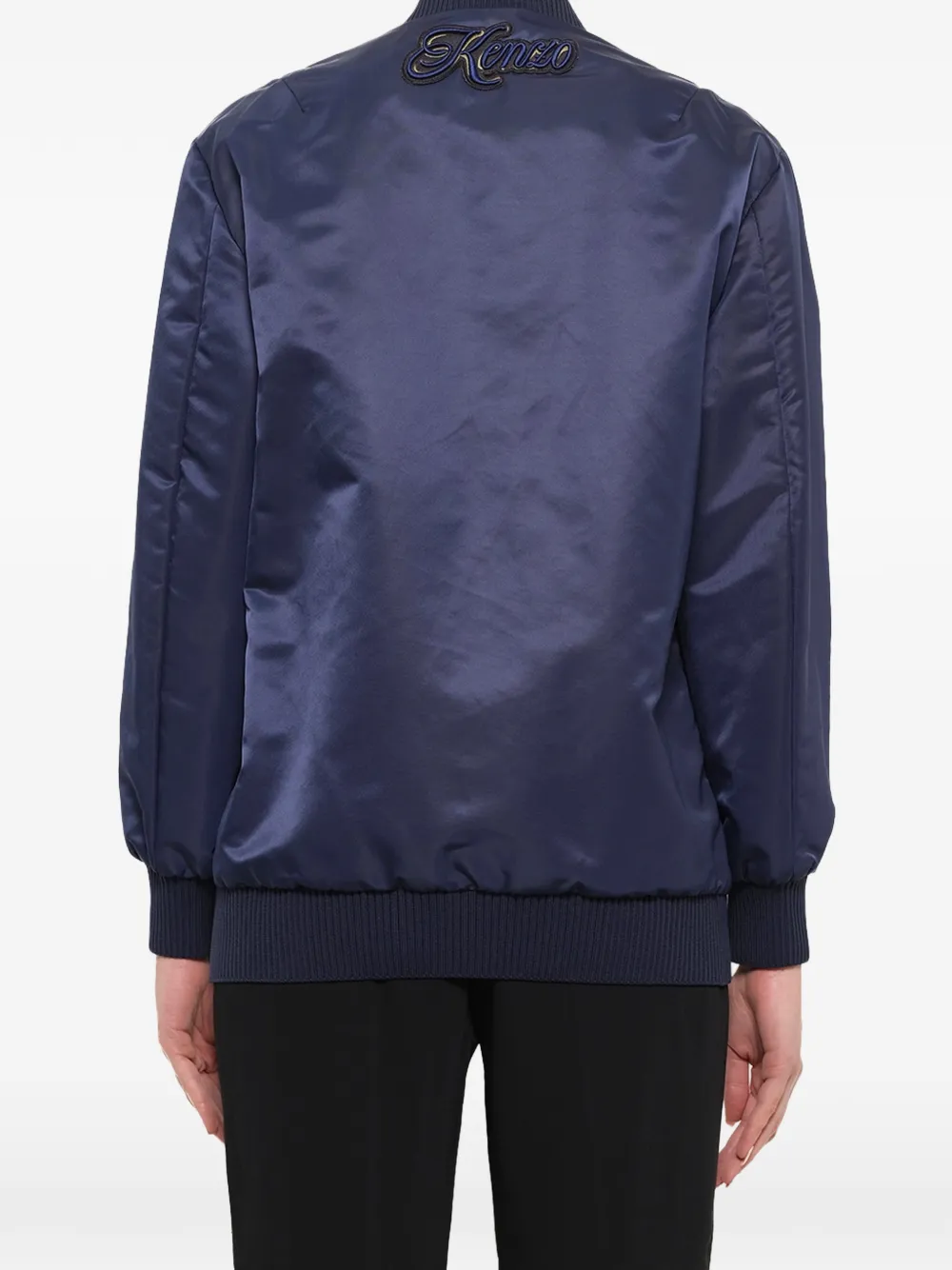 Kenzo multi-pocket bomber jacket Blauw