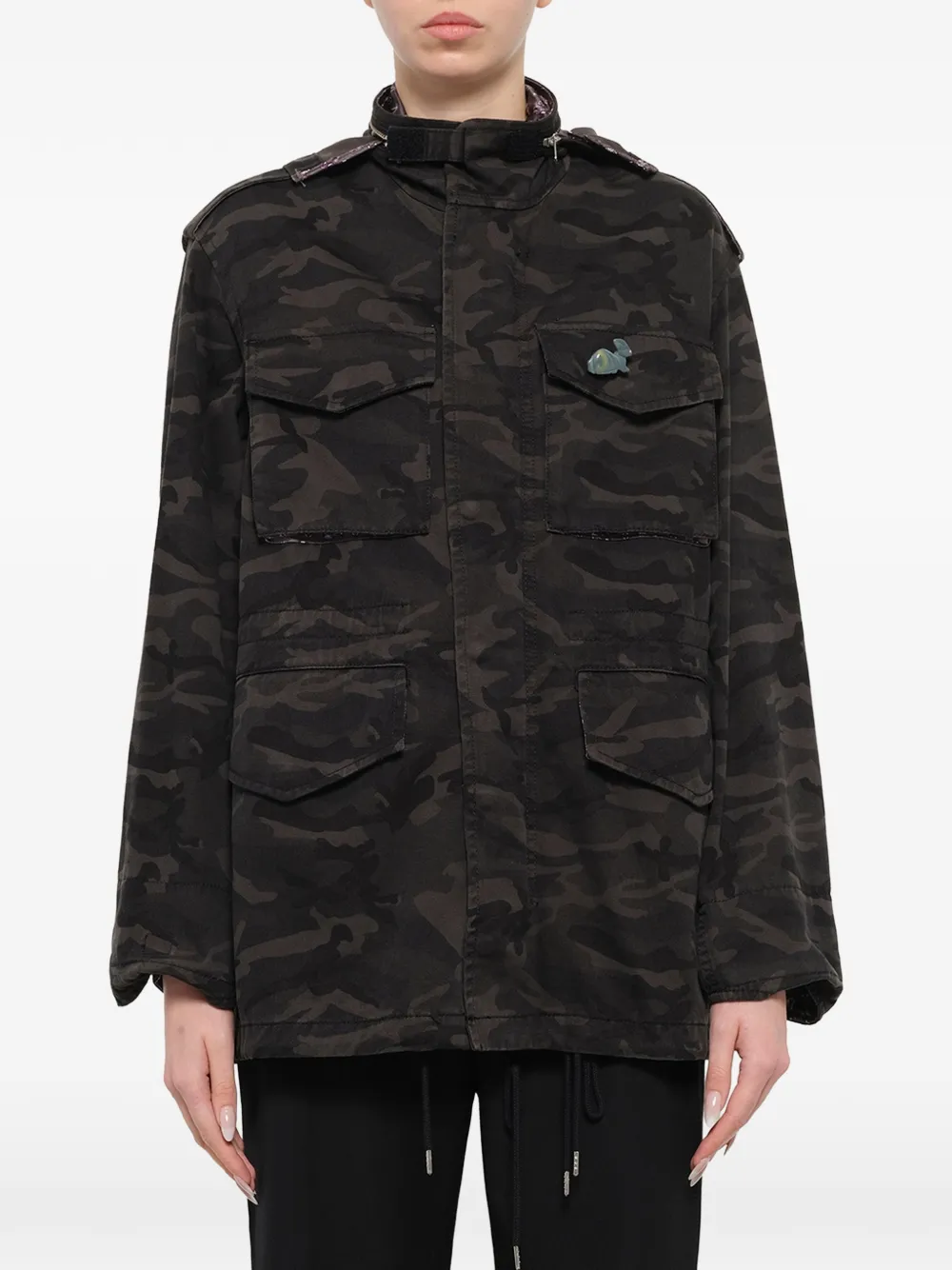 Marc Jacobs Legerjack met franje Zwart