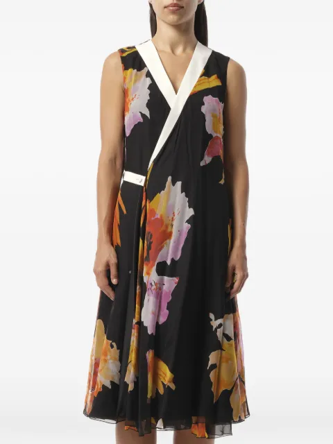 Lanvin floral-print wrap dress