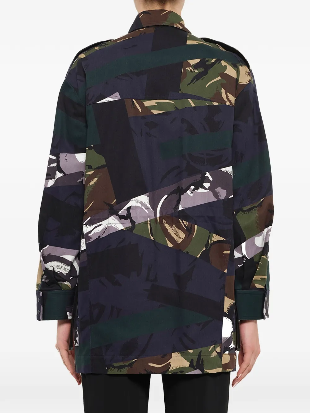 Kenzo camouflage-print coat Blauw