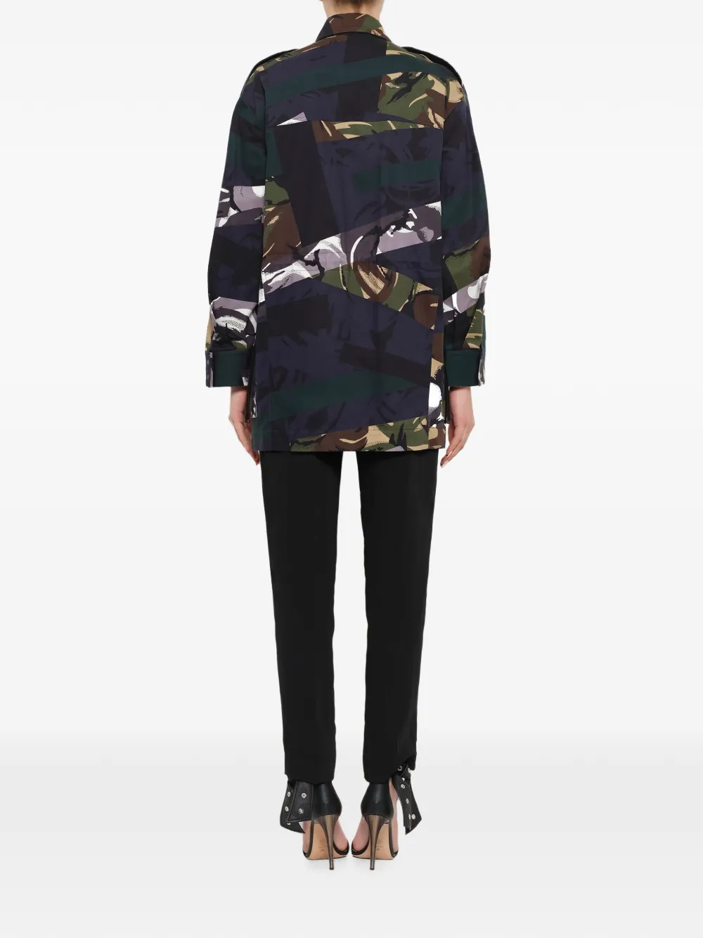 Kenzo camouflage-print coat Blauw