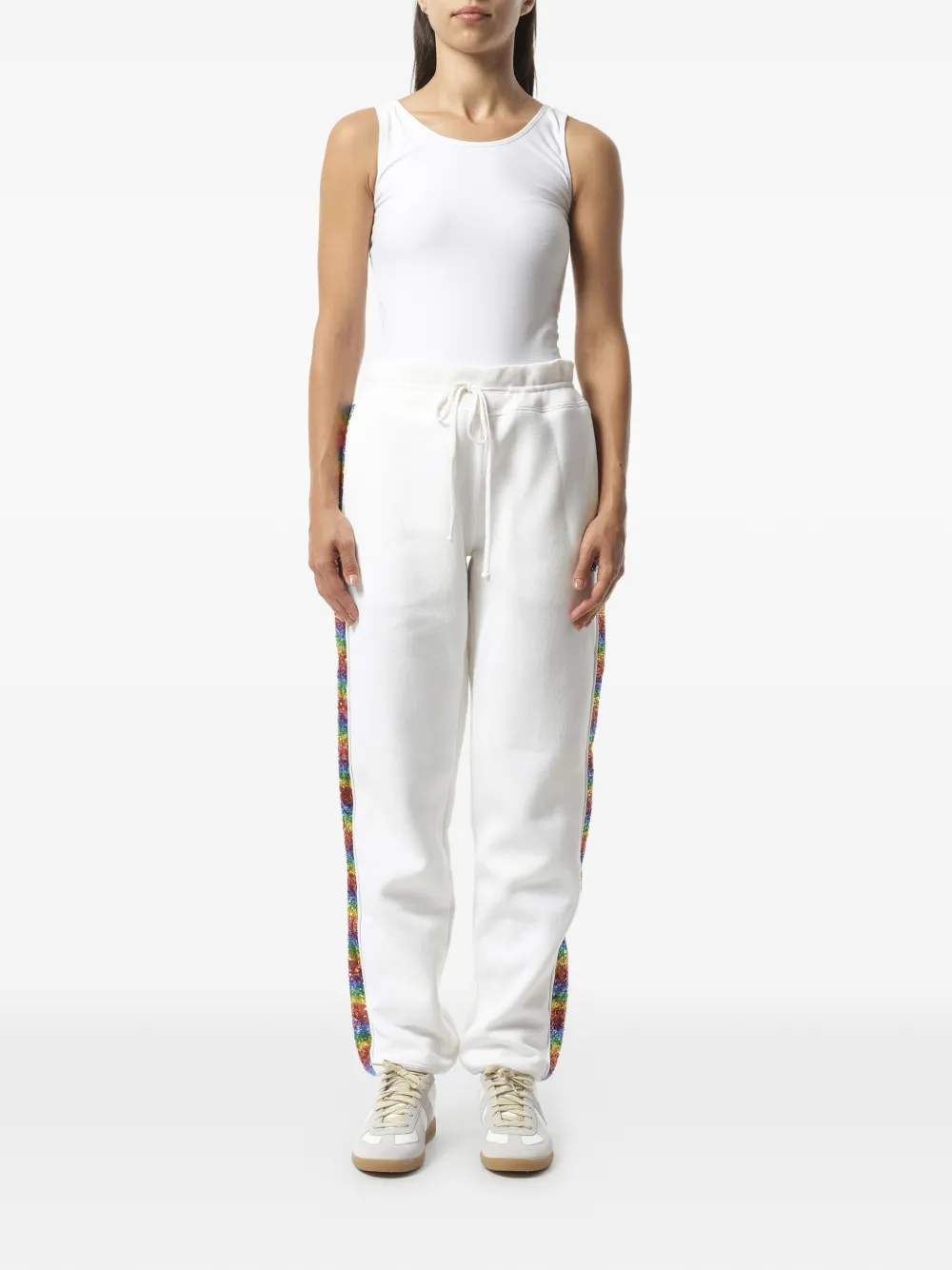 Marc Jacobs Trainingsbroek met glitterstreep Wit
