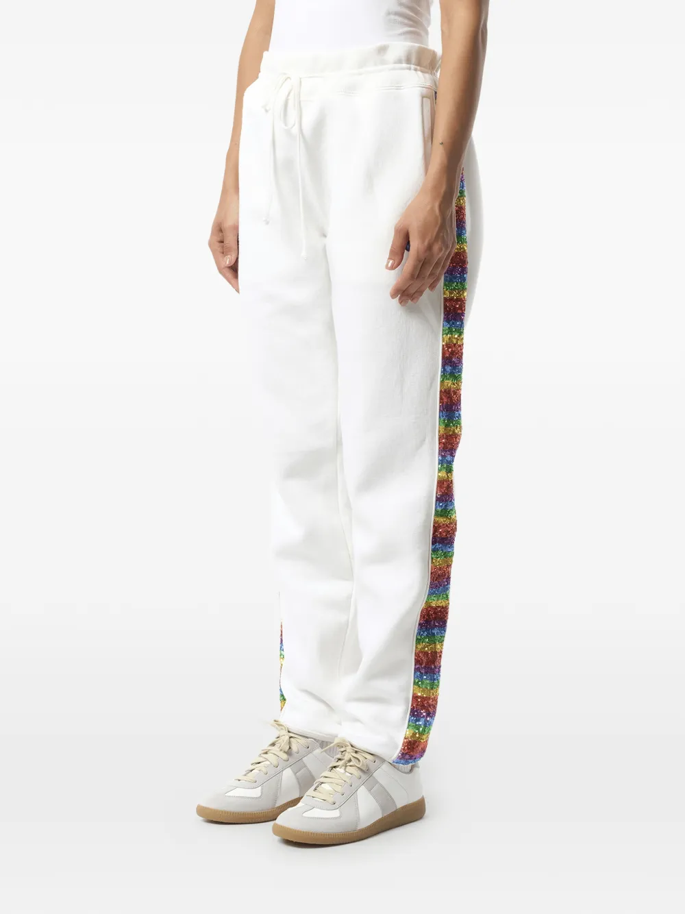 Marc Jacobs Trainingsbroek met glitterstreep Wit