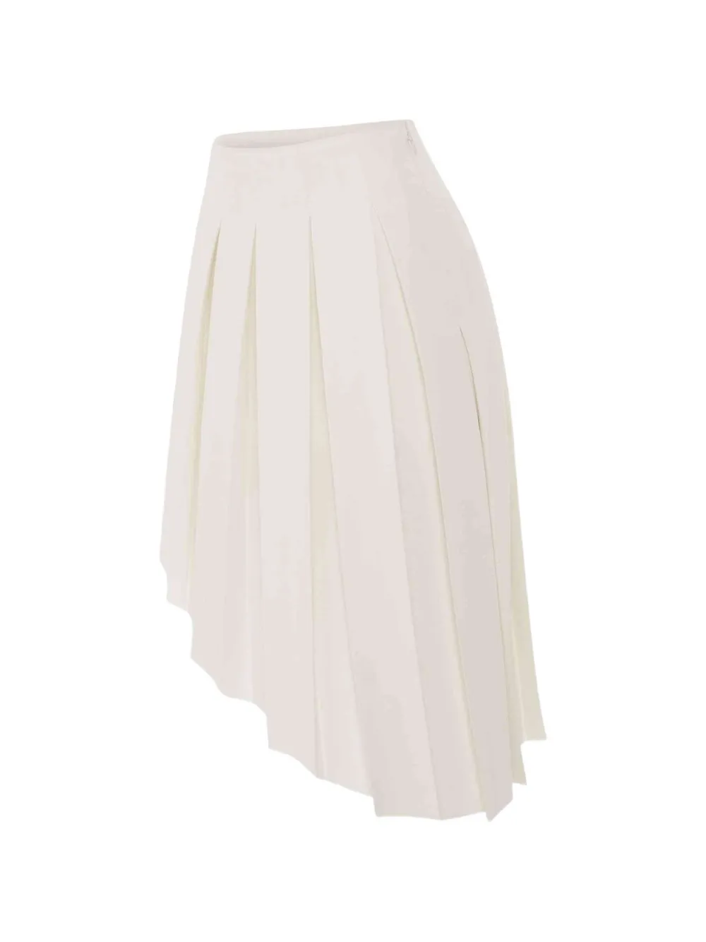 We11done asymmetric pleated skirt - Bianco