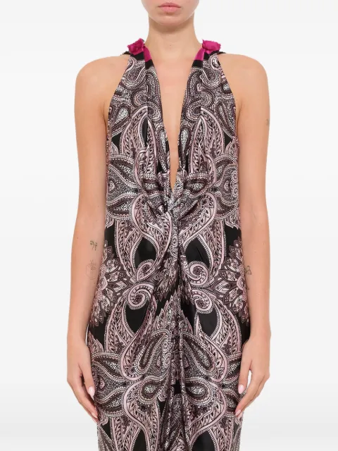 Lanvin paisley-print halterneck dress