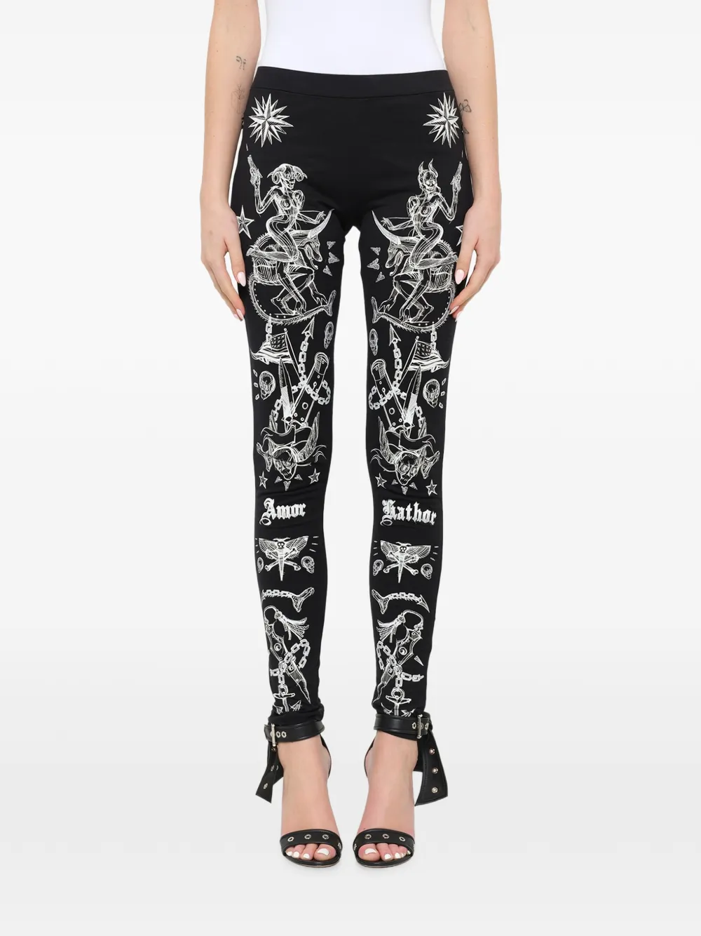 Givenchy Tattoo-print leggings - Nero