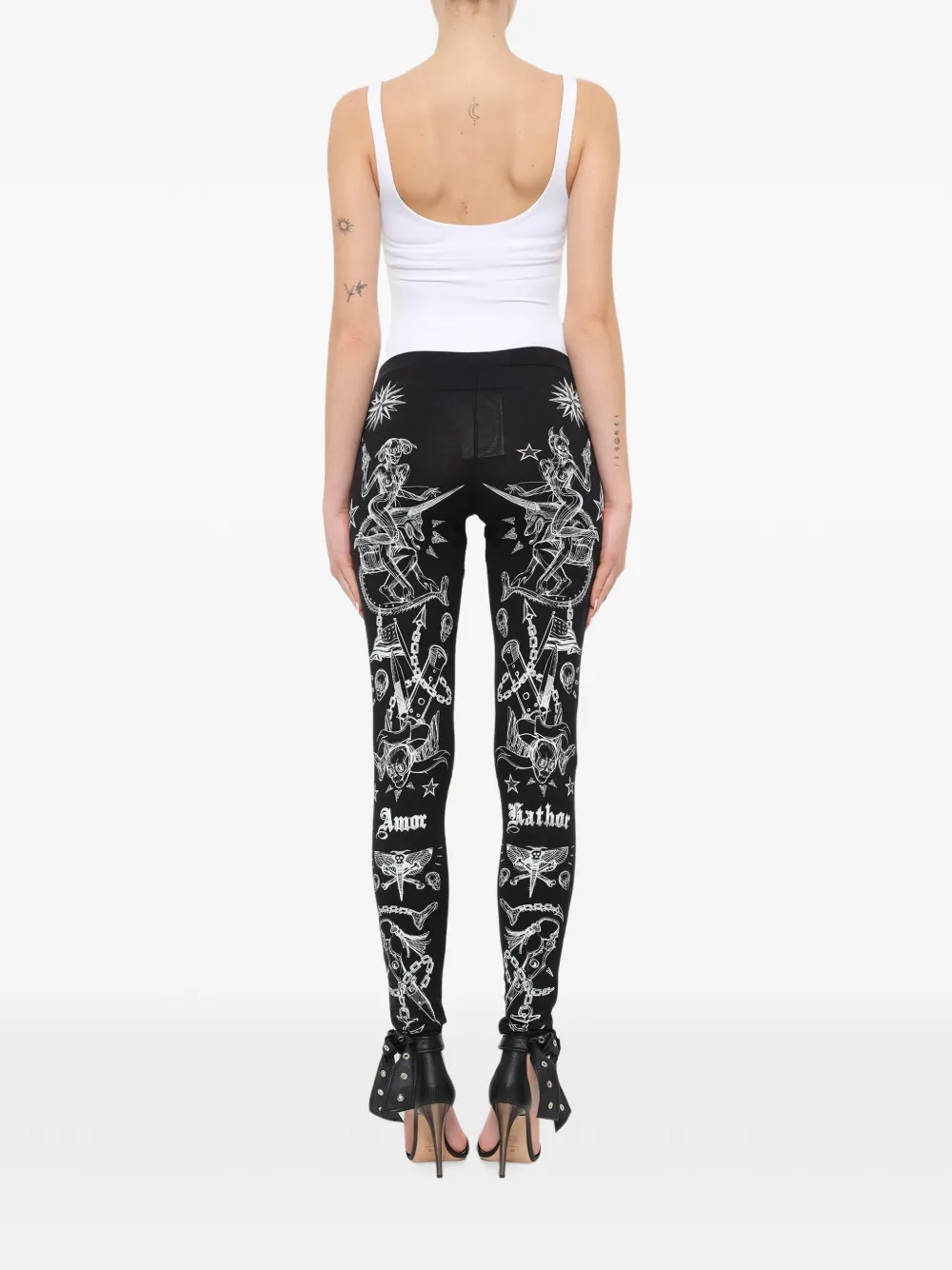 Givenchy Legging met tattoo-print Zwart