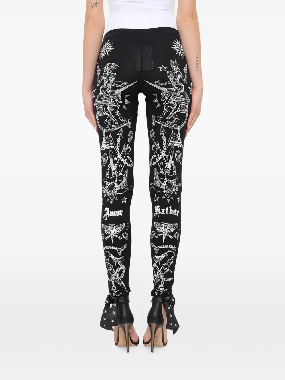 Givenchy Legging met tattoo-print Zwart