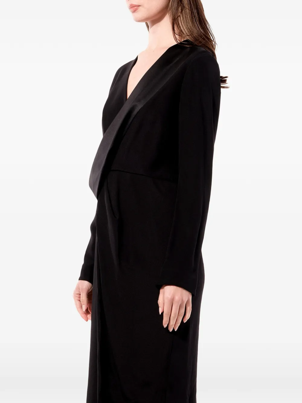 Balenciaga Jurk met satijnen vlakken Zwart