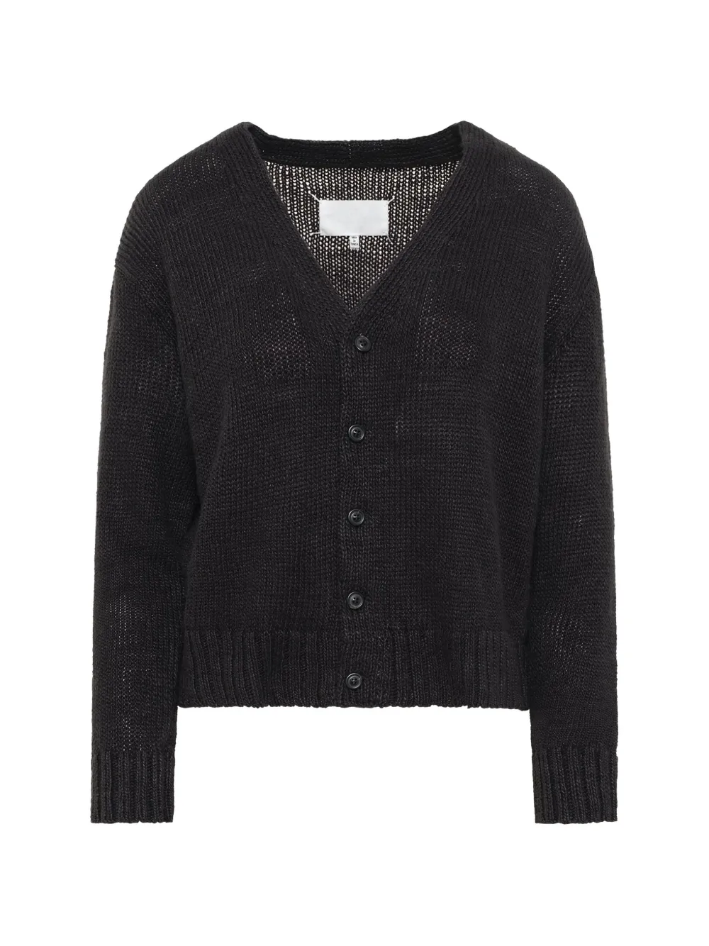 Maison Margiela four-stitch logo hemp cardigan - Black