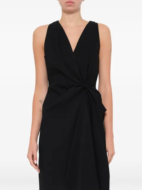 Lanvin knot-detail V-neck mini dress