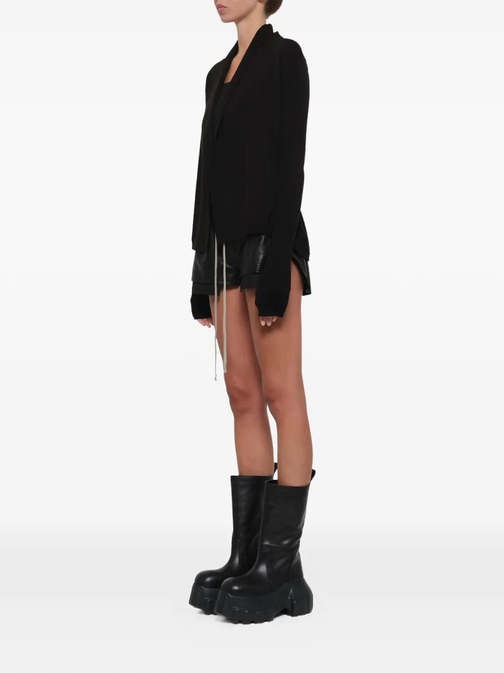 Rick Owens Naska asymmetrische vest Zwart