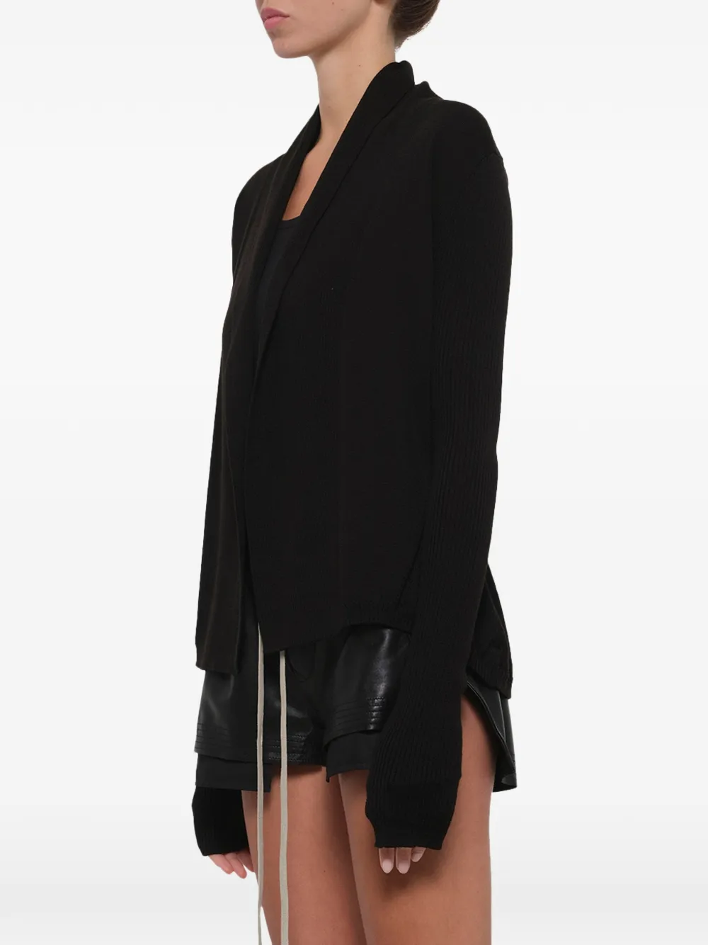 Rick Owens Naska asymmetrische vest Zwart