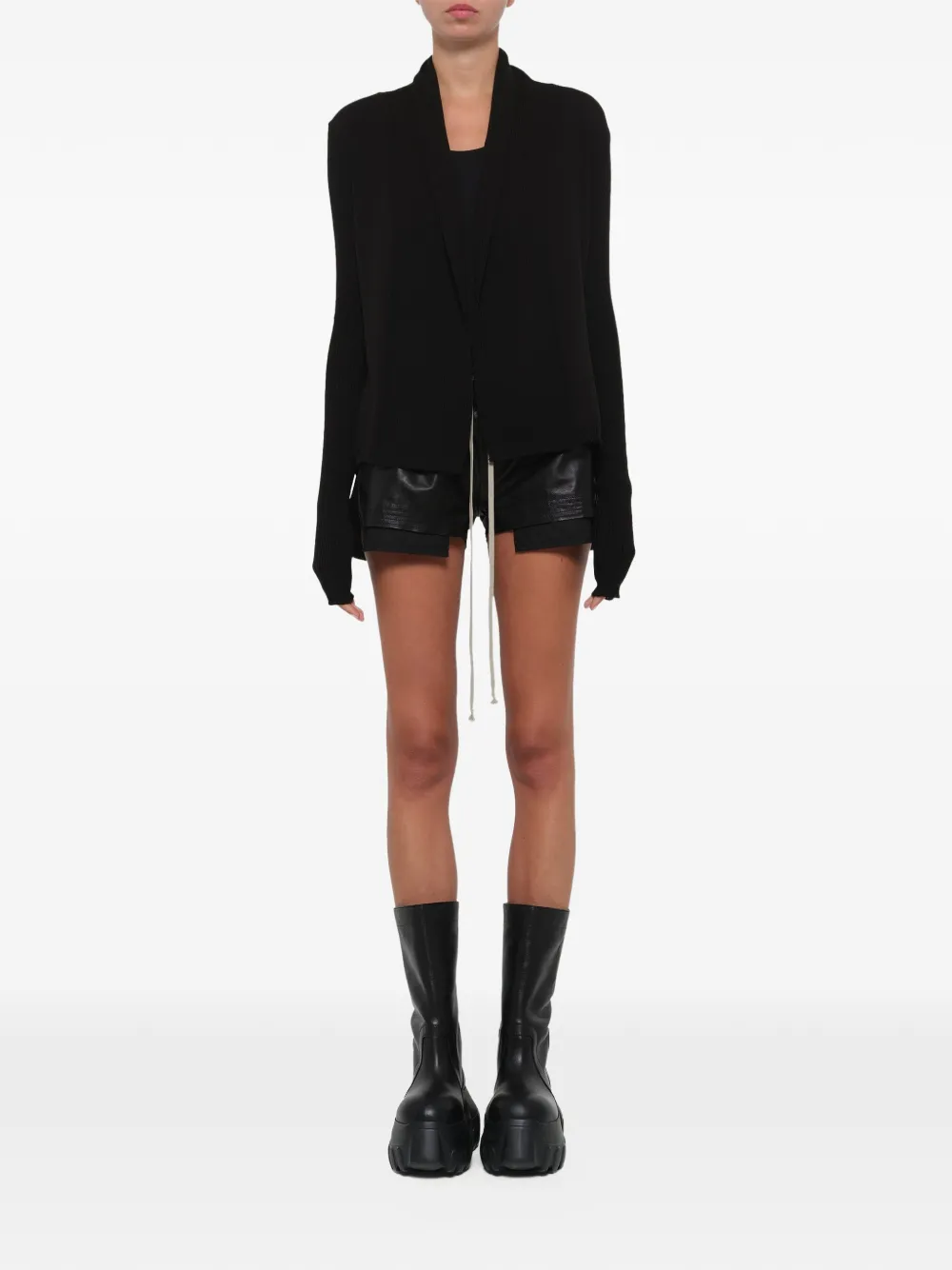Rick Owens Naska asymmetrische vest Zwart