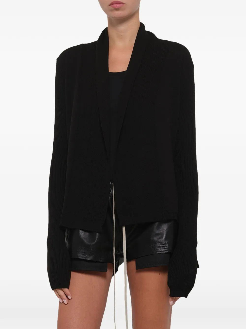 Rick Owens Naska asymmetrische vest Zwart