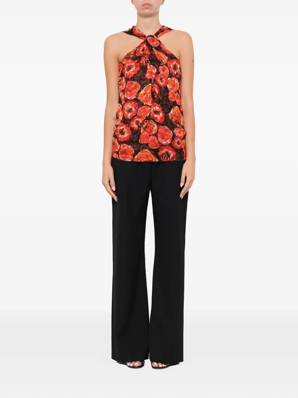 Lanvin Blouse met bloemenprint Rood