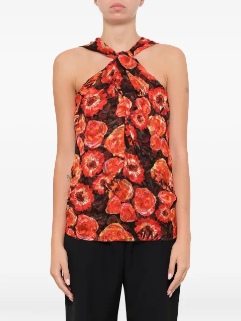 Lanvin floral-print halterneck blouse