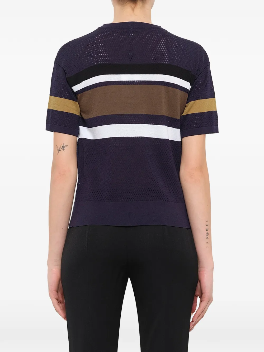 Kenzo Gestreepte trui met geborduurd logo Blauw