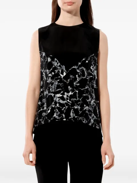 Balenciaga marble-print sleeveless blouse