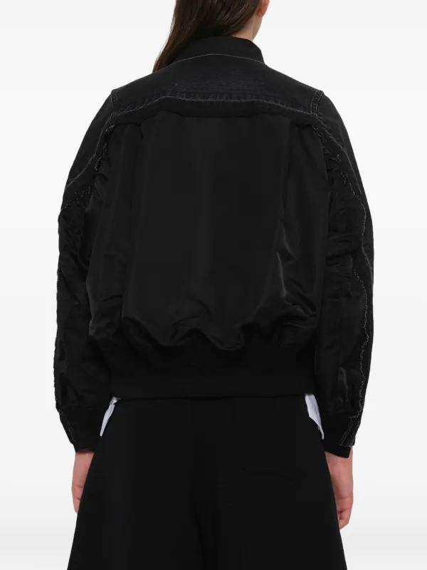 Sacai デニムジャケット | ブラック | FARFETCH JP