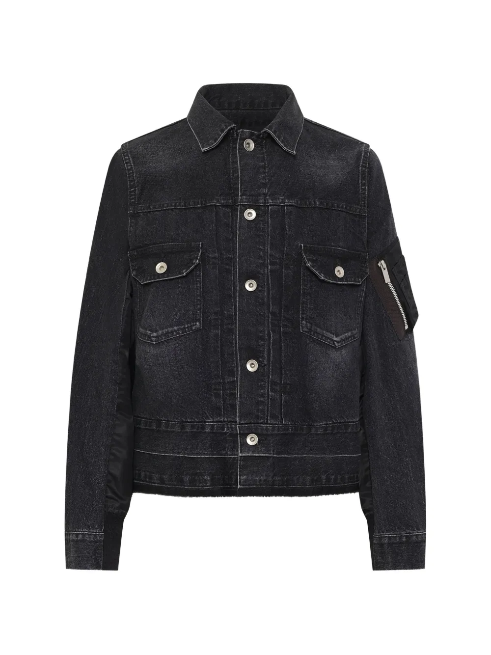 sacai denim jacket - Nero