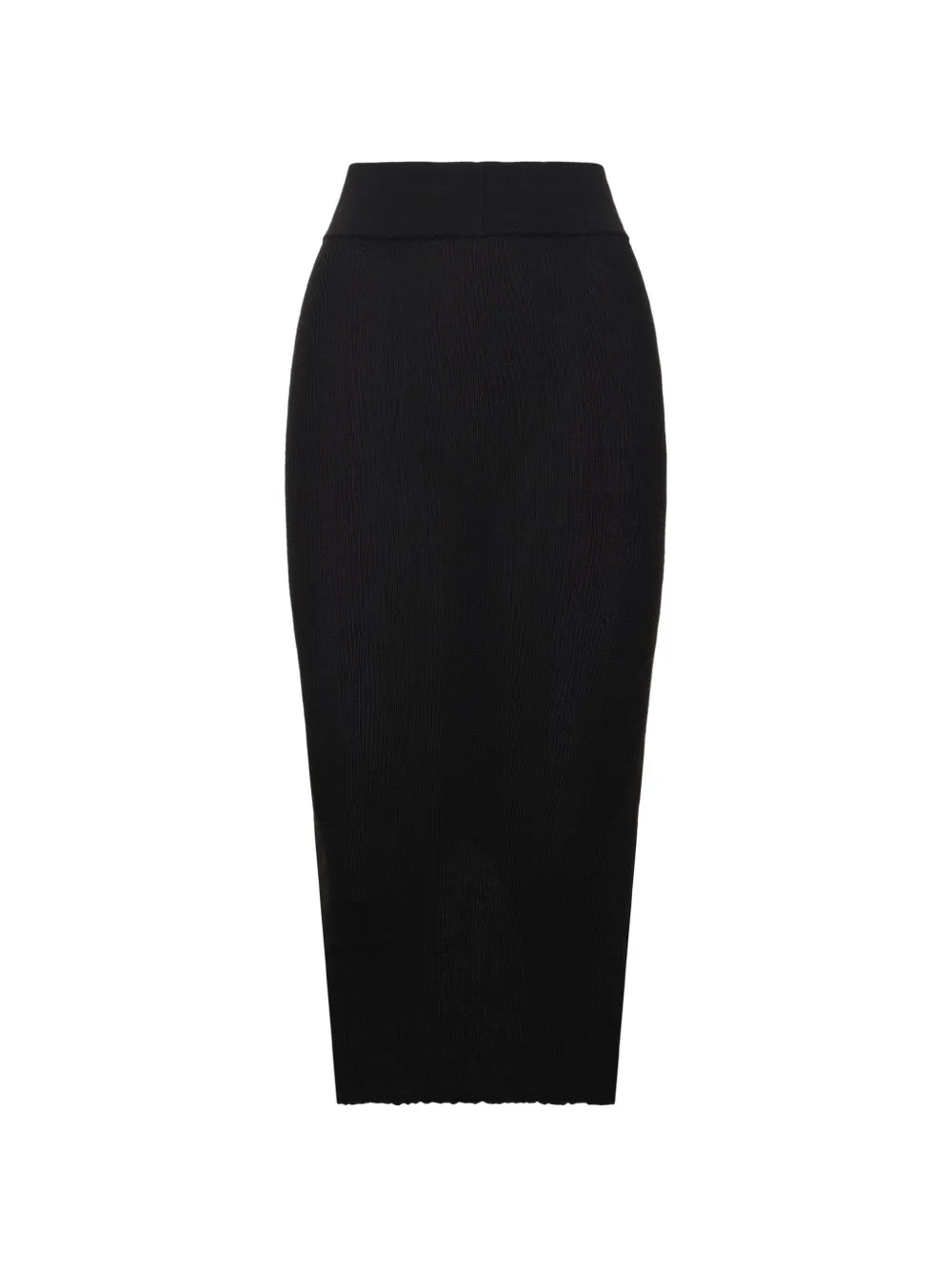 Rick Owens Motivo Ribbed-knit Skirt In Black
