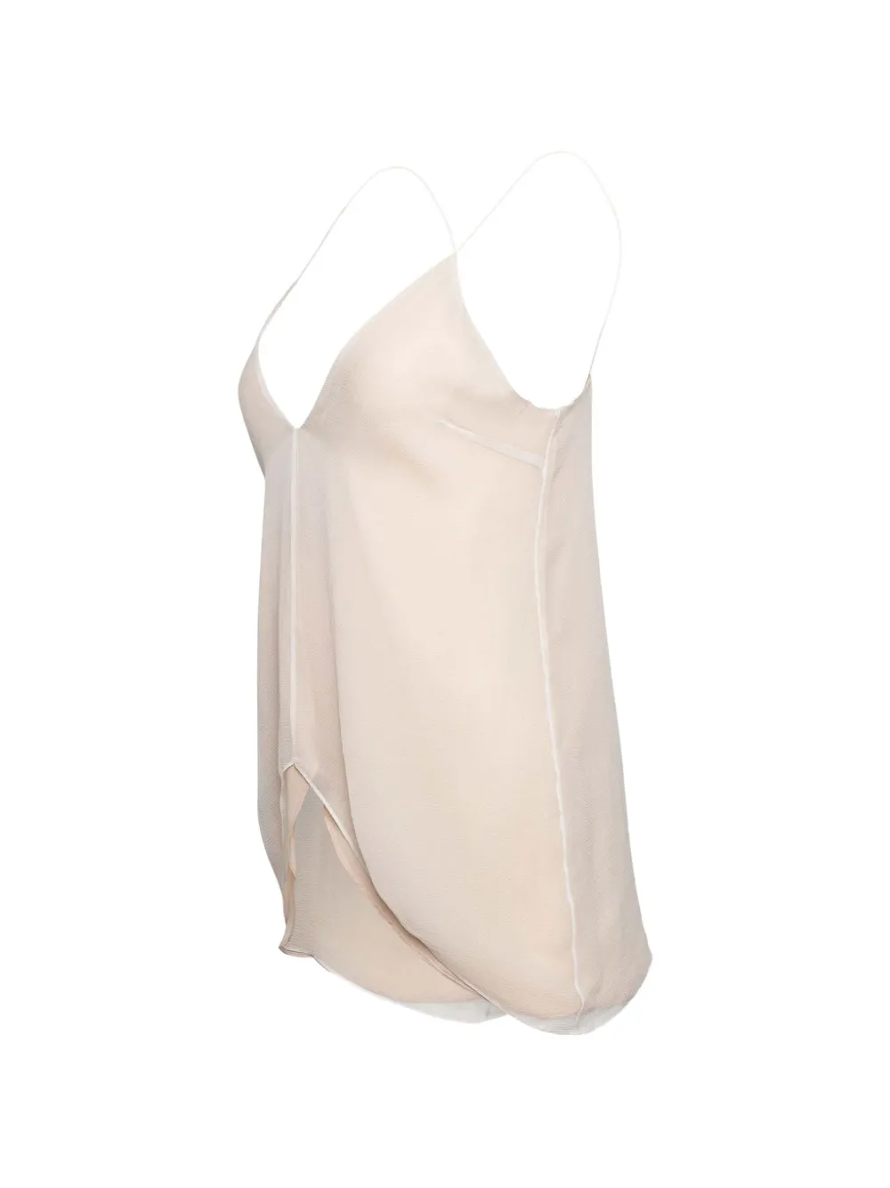 Chloé V-neck Camisole Top in Neutrals, view 3
