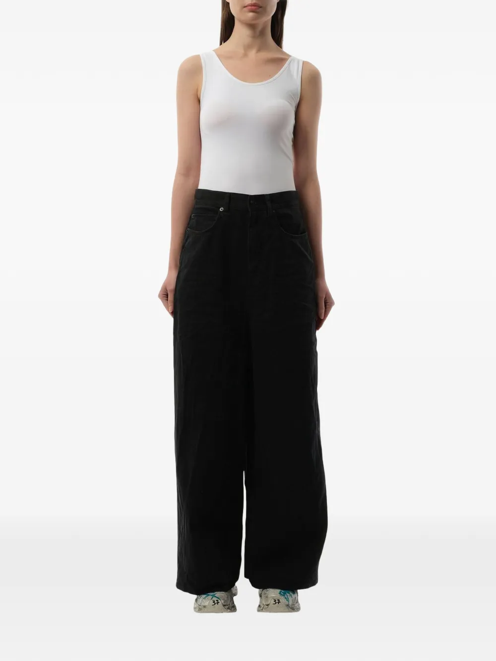  Balenciaga Vaqueros Anchos - Negro 