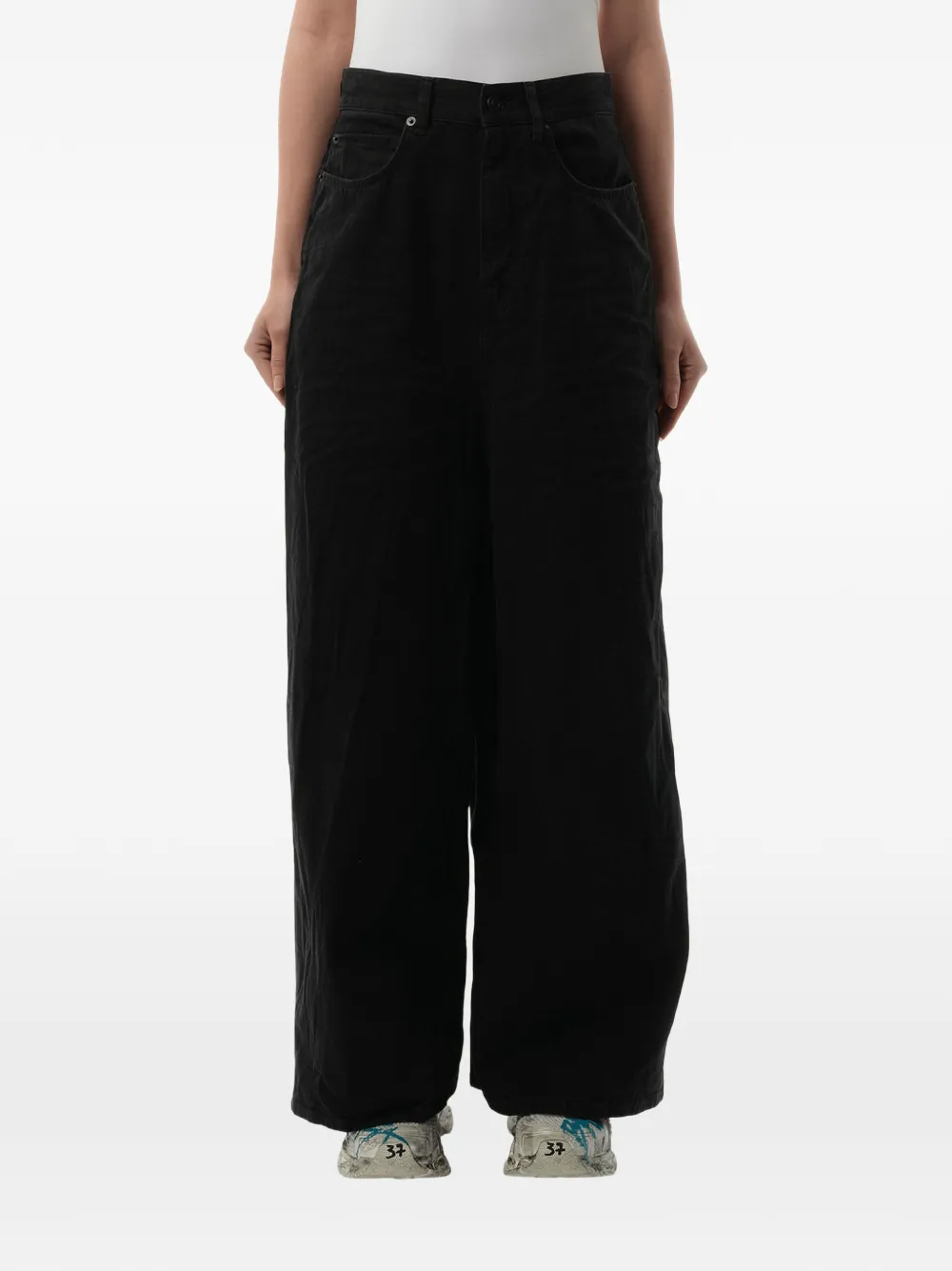Balenciaga Jeans met wijde pijpen Zwart